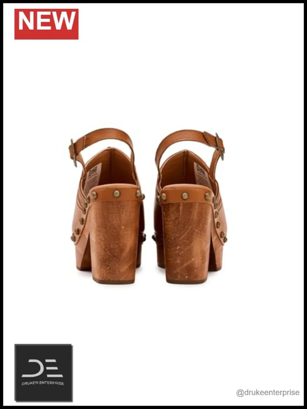 Dingo Clover Women's Leather Wedge Sandal Open Toe Adjustable Buckle Casual